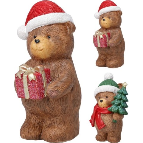 ORSO BRUNO CON PACCO E ALBERO H.15